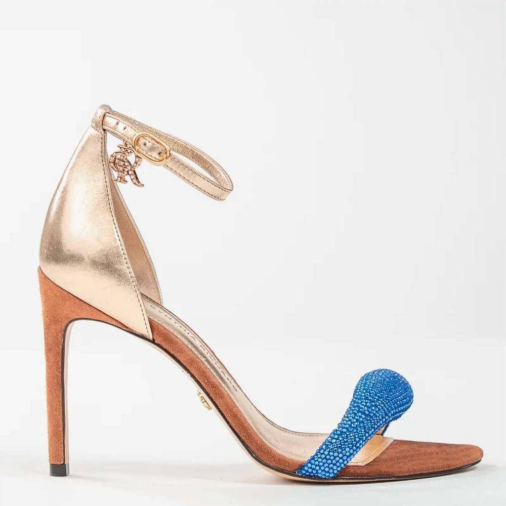 NEW CYNTHIA RICHARD women's breen caribbean heels in dark blue